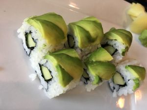 Avocado Cucumber Roll at Just Delicious Japanese Bistro in Summerland