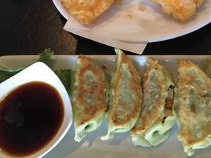 Veggie Gyoza  at Just Delicious Japanese Bistro in Summerland