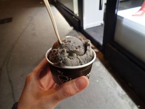 Black sesame ice cream at Impronta in Paris