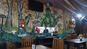 View into the kitchen   at Lonto in Penida Island