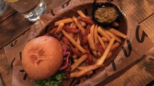 The vegan burger with oumph. at Tugg Burgers in Boras