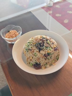 招牌三杯炒飯 at Coolife Owl 貓頭鷹藝品蔬食館 - Māotóuyīng in New Taipei City