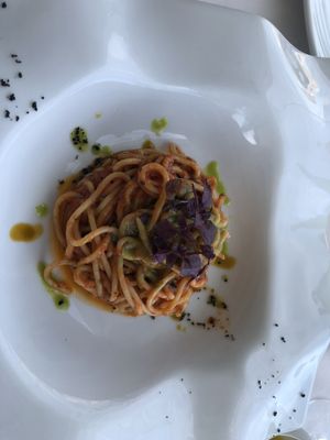 Vegan pasta at Villa Venecia Hotel in Benidorm