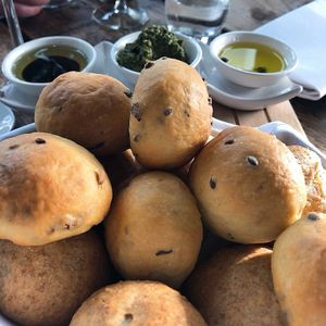 Vegan homemade sourdough with vegan pesto at De Oude Sluis in Groningen