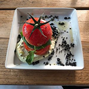 Their version of a caprese salad  at De Oude Sluis in Groningen