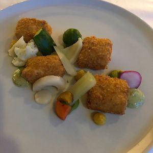 Fried tofu and veggies at De Oude Sluis in Groningen
