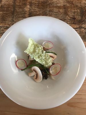 Mushroom, reddish perfect flavors!  at De Oude Sluis in Groningen