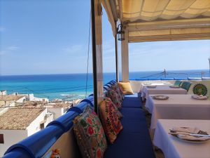 Terrace with great views at Crown of India in Altea