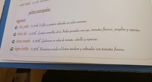 Vegan options at Crown of India in Altea