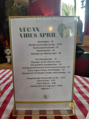 Menu april at Groenendijk Weert in Weert