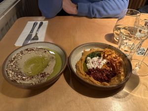Hummus and sweet potato dip  at Kiln in Newcastle Upon Tyne