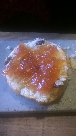 Vegan scone and jam at Kiln in Newcastle Upon Tyne