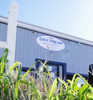 Outside of restaurant, formerly know as "Melville Grille" at Gulf Stream Bar and Grille in Portsmouth