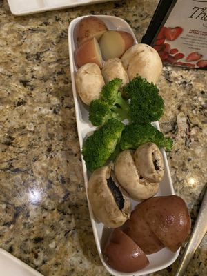 More veggies and potatoes at The Melting Pot in White Plains