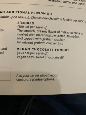 Vegan chocolate at The Melting Pot in White Plains
