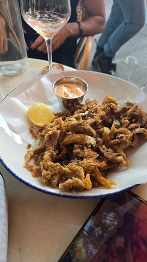 Mushroom calamari at The Butcher's Daughter in Brooklyn