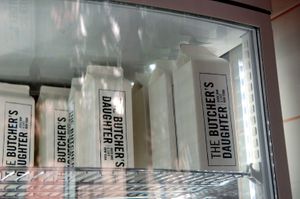 From the bakery and coffee shop next door. at The Butcher's Daughter in Brooklyn