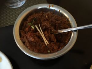 Eggplant bharta at Butter Chicken Hut in Stony Plain