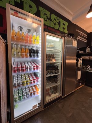 Drinks selection  at FreshMex in Aberdeen