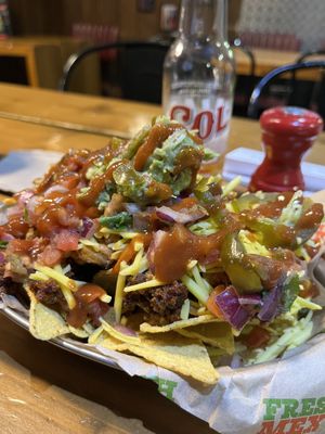 Fully Nachos with fillings and toppings  at FreshMex in Aberdeen