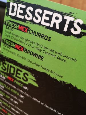 Churros bit overpriced... at FreshMex in Aberdeen