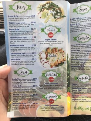 Menu at El Michoacano Ice Cream and Mexican Food in Des Moines