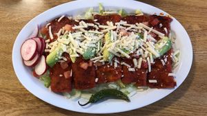 Enchiladas  at El Michoacano Ice Cream and Mexican Food in Des Moines