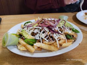 Vegan deluxe fries    at El Michoacano Ice Cream and Mexican Food in Des Moines