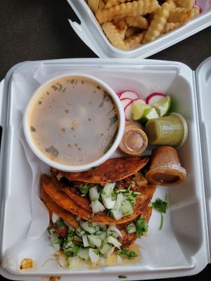 Birria tacos at El Michoacano Ice Cream and Mexican Food in Des Moines