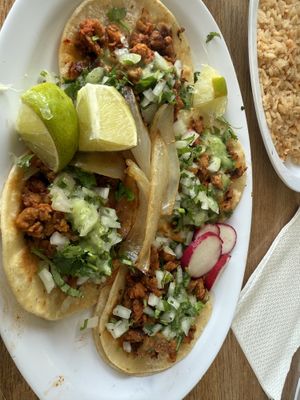 Tacos al pastorr  at El Michoacano Ice Cream and Mexican Food in Des Moines