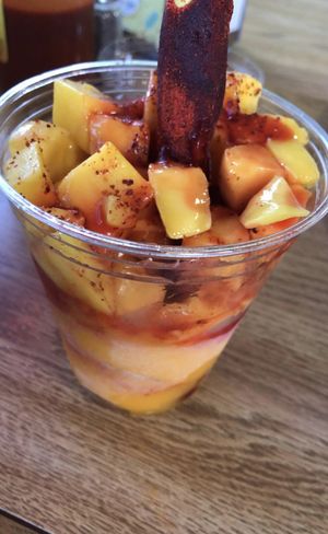 Mangonada  at El Michoacano Ice Cream and Mexican Food in Des Moines