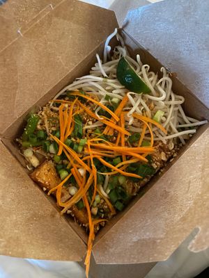 Vegan pad Thai - delivered  at Emerald of Siam in Richland