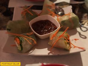 Vegetarian spring rolls  at Thai Village in Carmel Valley