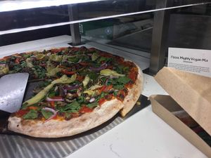 Vegan pizza at Whole Foods Market in Alexandria