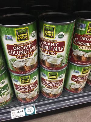 Unsweetened organic coconut milk at Whole Foods Market in Alexandria