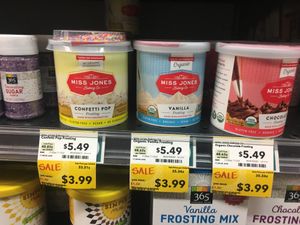 Vegan frosting at Whole Foods Market in Alexandria