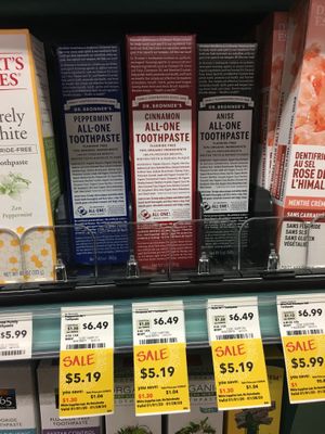Vegan toothpaste at Whole Foods Market in Alexandria