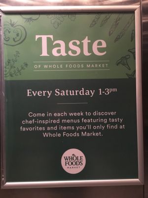 Taste free food at Whole Foods Market in Alexandria