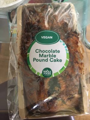 Vegan chocolate marble pound cake at Whole Foods Market in Alexandria