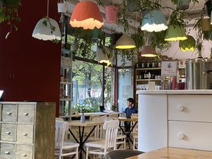 Very nice atmosphere. Generous vegan options. Milk substitutes available for tea and coffee. Help English-speaking staff.  at Herbs & Honey in Gyumri