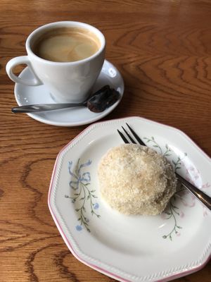 Wild berry and coconut ball vegan cake £3 at Cafe Eighty2 in Drumnadrochit