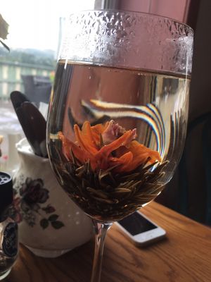 Flower Tea, choose from a ton of flowers! at Cafe Eighty2 in Drumnadrochit