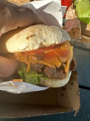 Vegan cheese burger. Meh  at Northcote Fish & Chips in Northcote