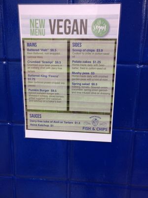 Menu at Northcote Fish & Chips in Northcote