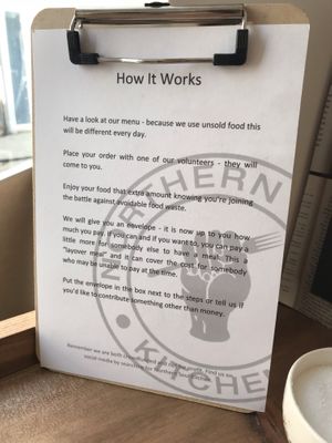 How it works  at Northern Soul Kitchen in Berwick-upon-tweed