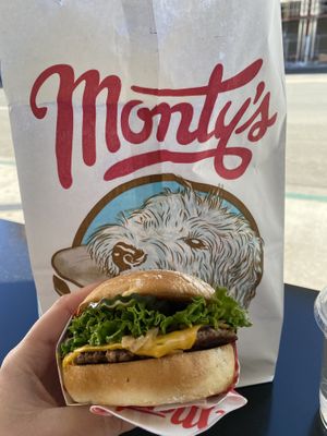 Single, no spread at Monty's Good Burger in Riverside