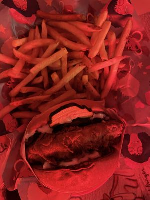 Non chicken burger  at Monty's Good Burger in Riverside