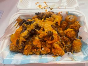 Max'd out tots   at Monty's Good Burger in Riverside