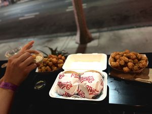 Chicken Sandwiches & Tater Tots  at Monty's Good Burger in Riverside