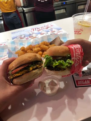 Singles & tots with ranch  at Monty's Good Burger in Riverside